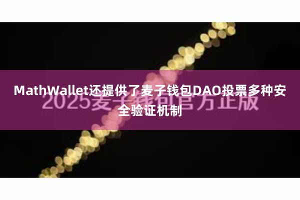 MathWallet还提供了麦子钱包DAO投票多种安全验证机制